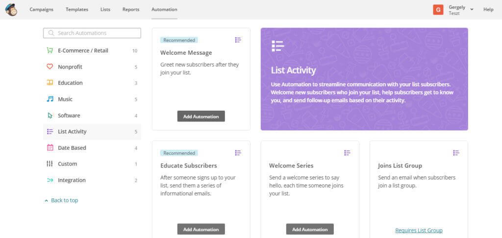 MailChimp Alapok V. – Automatizált levélkiküldés